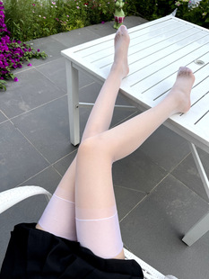 珞樱0101超薄纯尼龙无弹力长筒袜丝袜****欧美复古大腿袜美腿5d