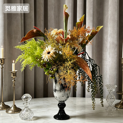 复古森系蹄莲仿真花艺摆件装饰花