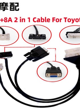 For Toyota 4A 8A 2 in 1 For Aute 808 X300 智能卡免密码线束