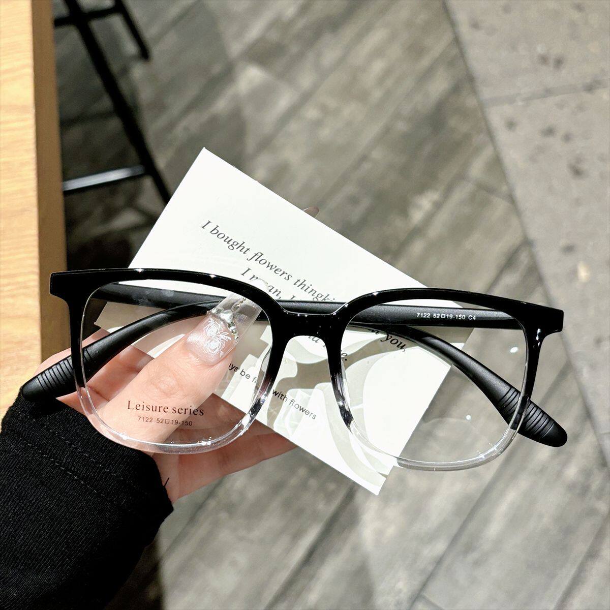 格瑞拉时尚大框眼镜女款方框磨砂TR超轻可配近视眼镜架蝶形mh7122