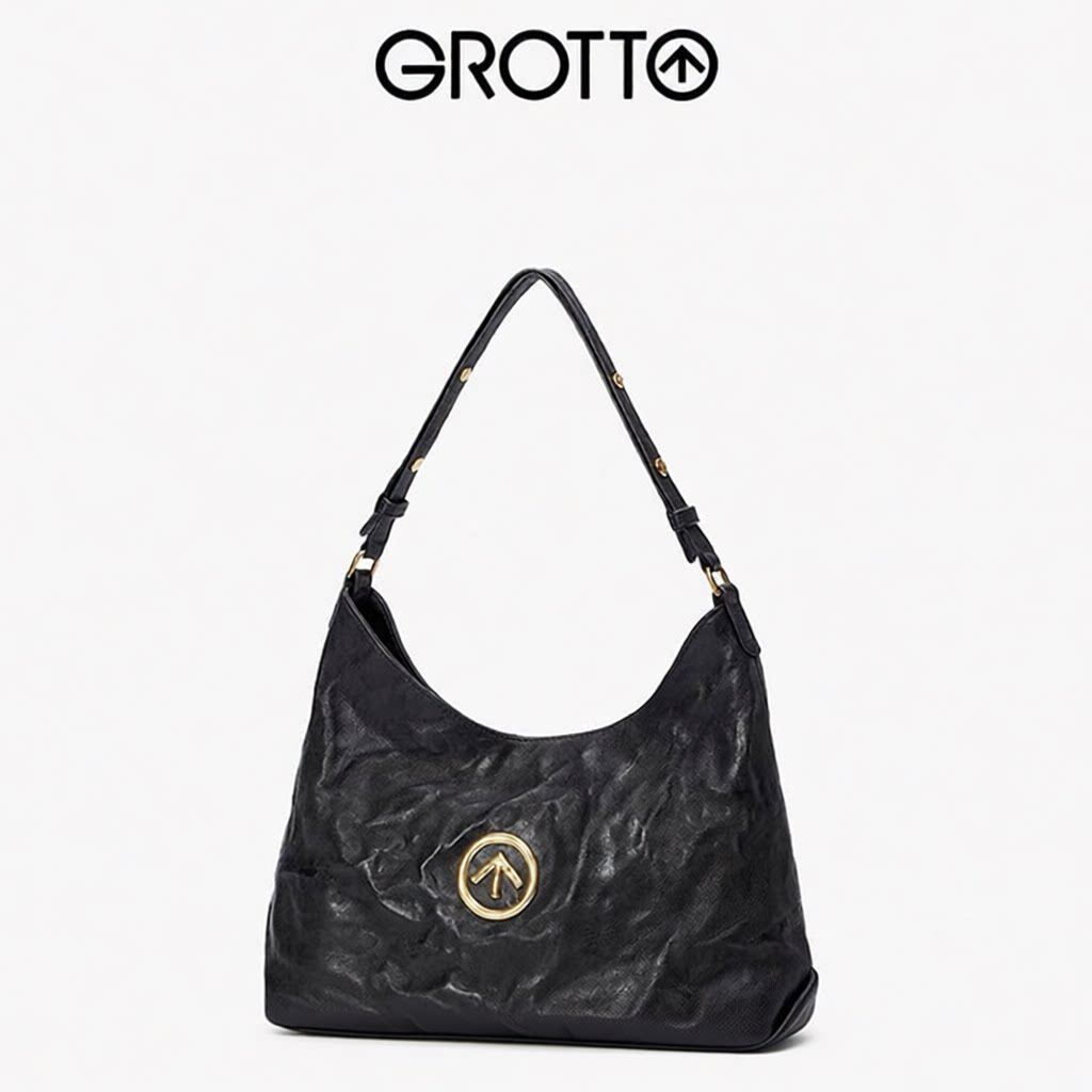 亏本冲量G乐黑石Hobo植鞣羊皮通勤单肩斜挎腋下包手提软包七夕礼