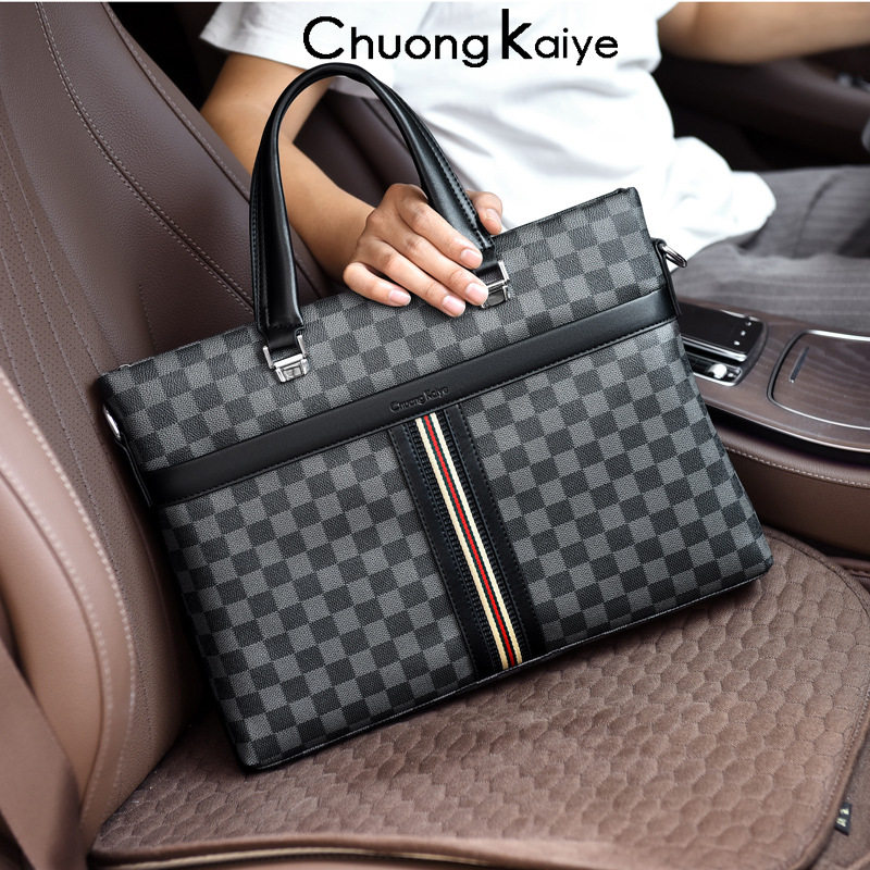 ChuongKaiye男士手提包商务休闲公文包横款斜挎包潮厂家直销手拎