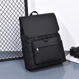 新款 ChuongKaiye双肩包男潮牌菱格背包大容量学生书包男休闲百搭