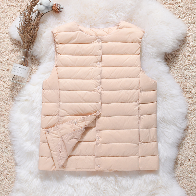 保暖无领内胆轻薄羽绒服坎肩背心