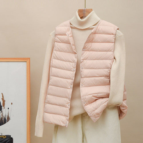 马甲短款羽绒内胆百搭圆领轻薄