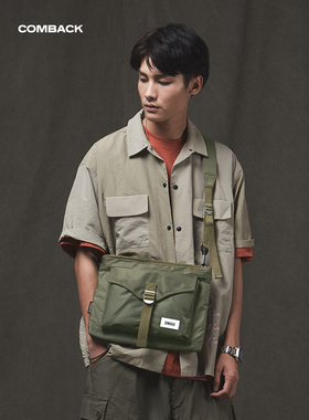 COMBACK街头时尚休闲斜挎包ins 情侣男运动军简约多功能潮单肩包