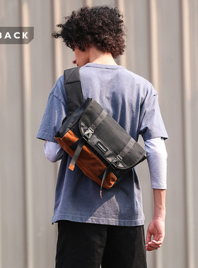 COMBACK原创时尚骑行单肩背包 情侣双色斜挎刷街背包 男背包