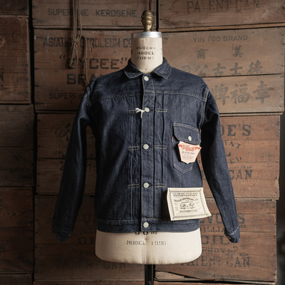 预缩原色丹宁赤耳牛仔衣506XX