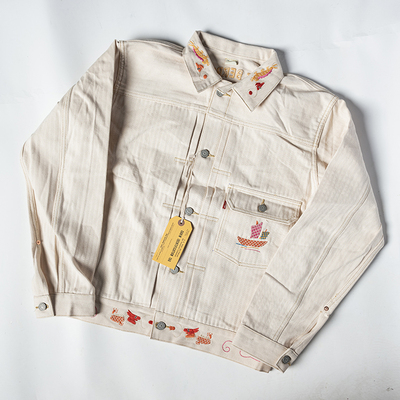 瑕疵B品 中国龙 1947 506XX 手信褛 刺绣夹克 氧化发黄 污迹等