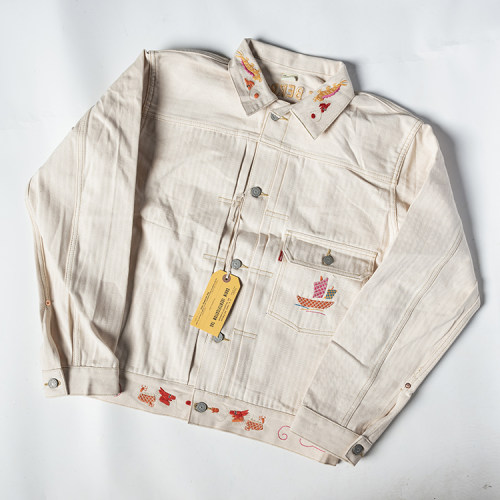 瑕疵B品 中国龙 1947 506XX 手信褛 刺绣夹克 氧化发黄 污迹等