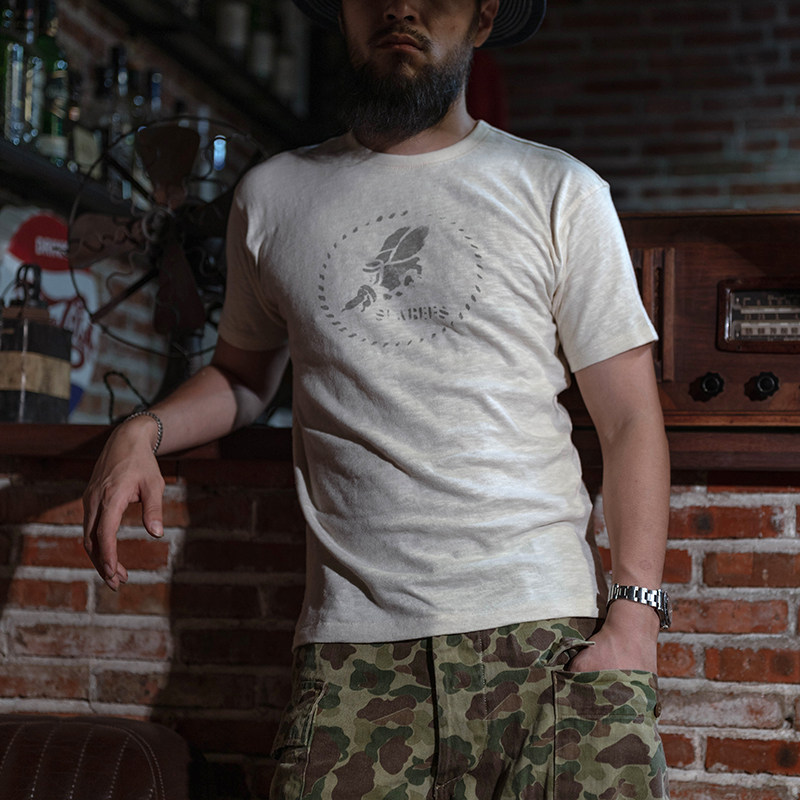 2022 BRONSON USN纯色修身打底短袖T恤衫 竹节棉圆领衫男士素Tee|msdalam kategori Pakaian Lelaki, baju-T - dari Buy2taobao.com untuk memberikan perkhidmatan ejen Taobao profesional membeli