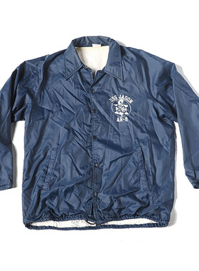 古着80年代 USN 美产 USS舰艇JASON尼龙教练夹克 插肩袖风衣navy