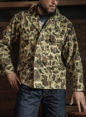 恶犬BRONSON复刻ARMY装甲部队M-43猎鸭迷彩人字纹夹克HBT工装外套