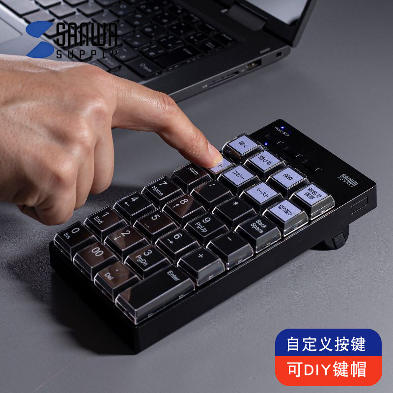 日本SANWA蓝牙数字键盘可自定义电脑外接笔记本财务会计USB小键盘
