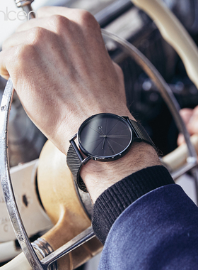 benken男士皮带手表男学生薄款时尚潮流男款石英表男表7023MQ