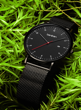 benken男士手表男学生韩版简约时尚潮流防水休闲男表石英表7117MQ