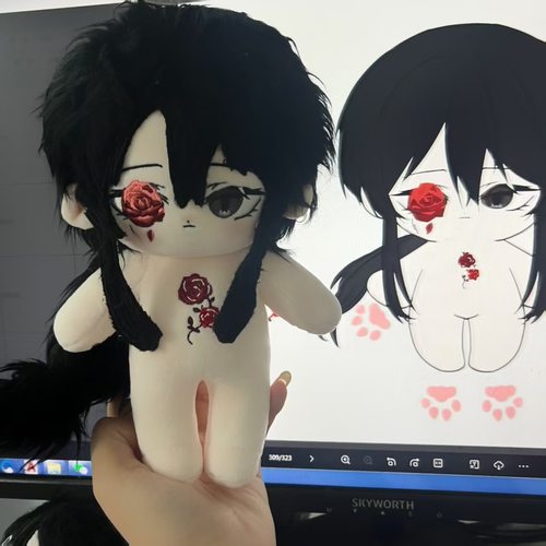 【原创正品】白柳棉花娃娃20cm惊悚游戏封神白柳属性零陆帅气玩偶