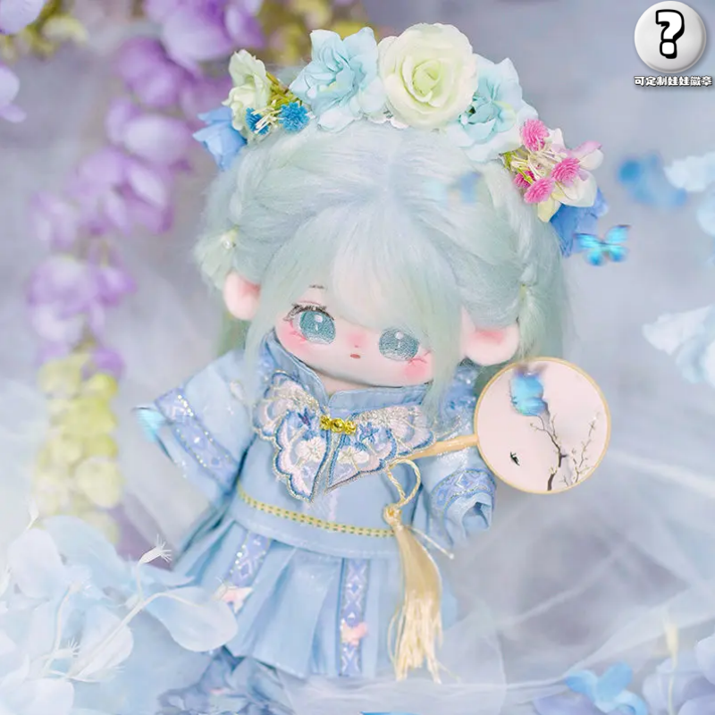 原创正版古风汉服10厘米棉花娃娃衣服20cm娃衣网红簪花套装公主风