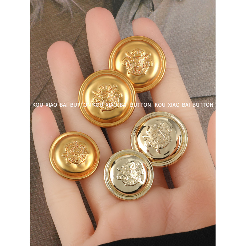 高档金属纽扣英伦大衣扣子女风衣扣粗花呢外套扣百搭毛衣钮扣配件