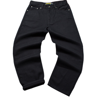 嘻哈宽松滑板裤胖子大码nzk纯黑色牛仔男长裤 加肥大号男式牛仔裤