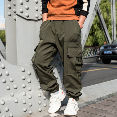 冬季加厚口袋肥佬胖子大码休闲裤