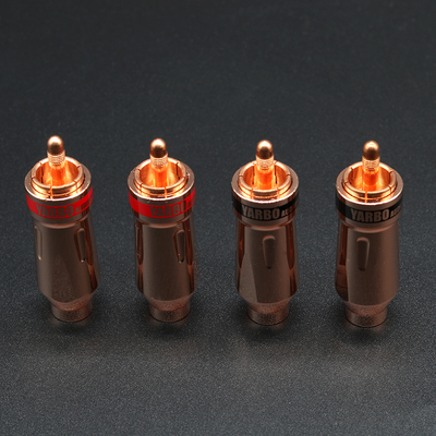 雅堡高纯度紫铜RCA莲花头