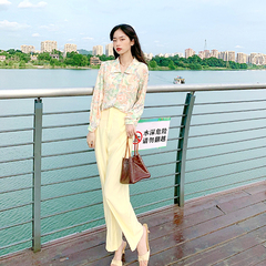 Real Price vintage style loose oil painting texture flowers exquisite shirt