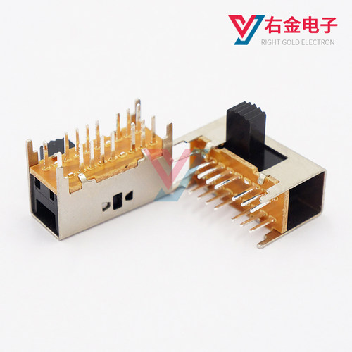 SK-43D03卧式拨动开关3档16脚