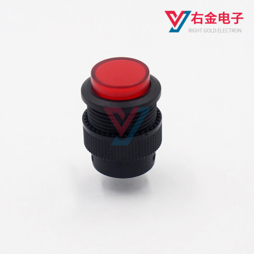 自锁按钮开关R16-503圆形2脚机械