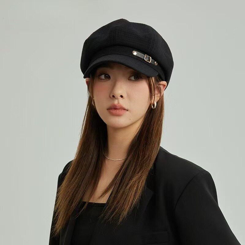 八角帽女2025新款显脸小贝雷帽韩版时尚百搭夏季女士鸭舌帽英伦风