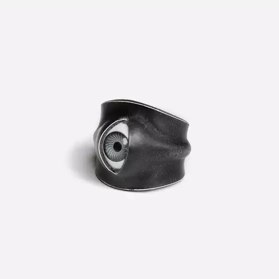 Potato All Eyes Leather Eyeball Ring Vertical Eye Version
