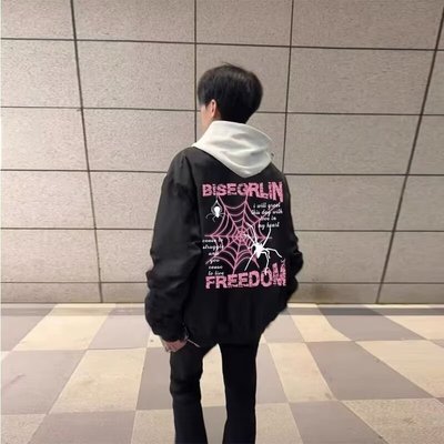 美式复古黑色飞行员夹克