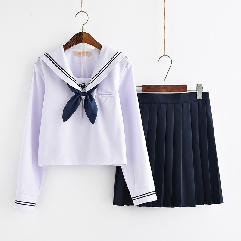 原创正统日系水手服长袖jk制服关西襟学生装校服班服学院风套装