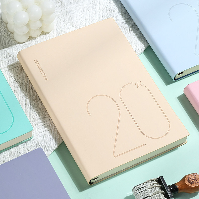 申士2026年A5日程本每日计划效率手册时间管理可定制LOGO笔记本子