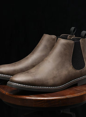 Men's Chelsea Boots Smart Casual Slip On Ankle Boots切尔西靴