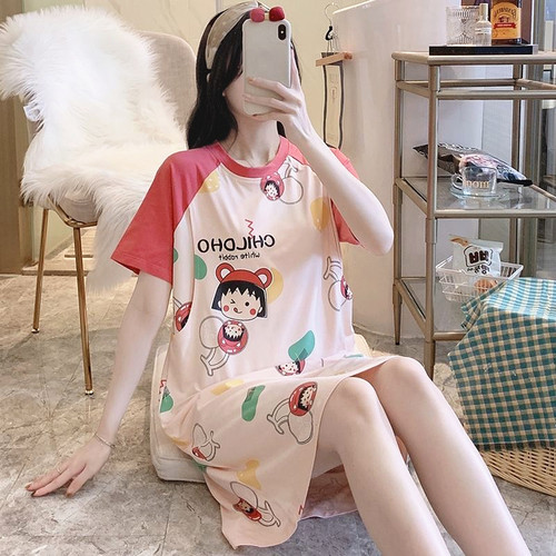 月子服夏季薄款纯棉孕妇哺乳睡裙