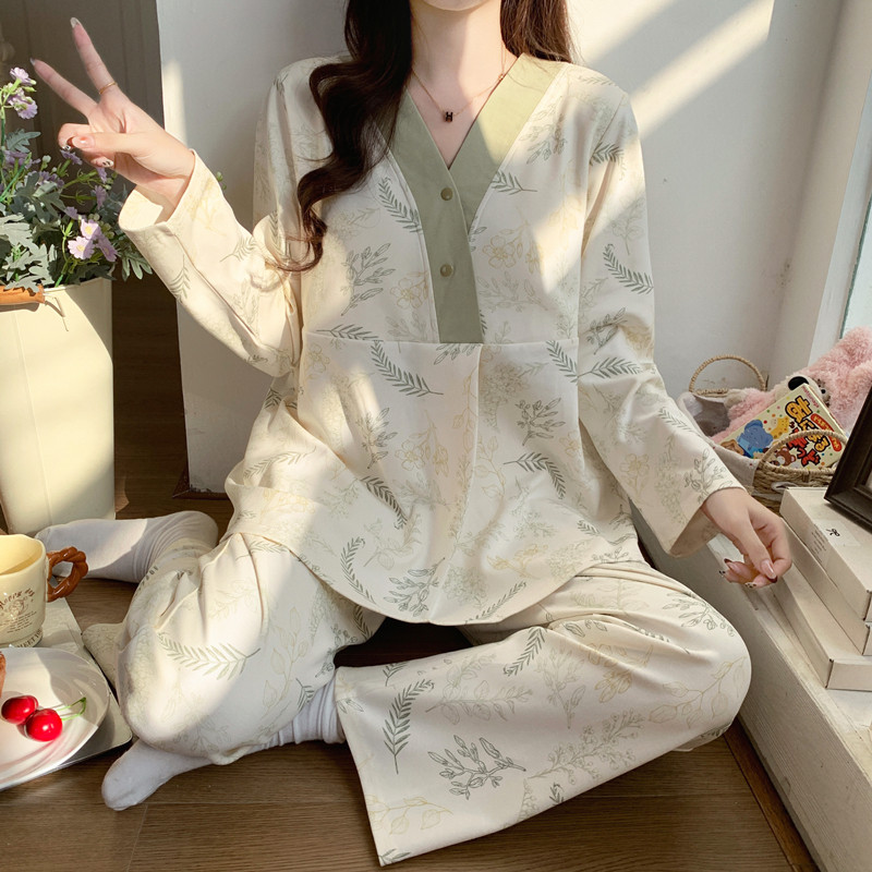 带胸垫月子服春秋纯棉产后孕妇哺乳睡衣夏季薄款产妇可喂奶家居服,孕妇装/孕产妇用品/营养,家居服套装,淘宝优惠券,粉丝福利购,淘宝优惠卷