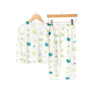 儿童睡衣夏季纯棉薄款长袖衣服男童女童家居服套装中大童空调服夏