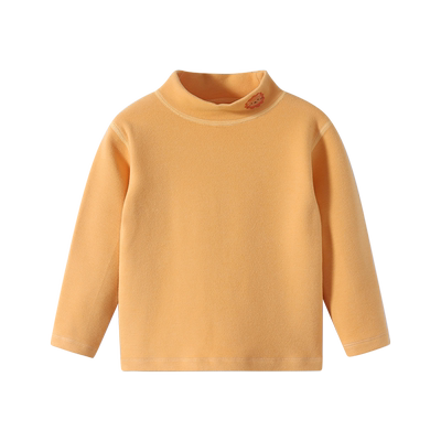 儿童德绒打底衫半高领秋冬