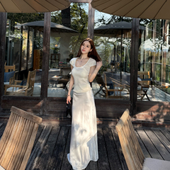 uuyeii 小飞袖坑条羊毛短袖针织衫 双色可选 芭蕾风修身气质上衣