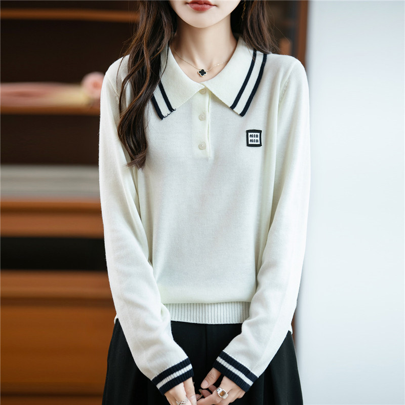 新款2025年夏季套头通勤文艺简约百搭女士套头针织衫