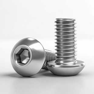 304不锈钢半圆头内六角螺丝钉 ISO7380精密螺钉盘头内六角螺栓
