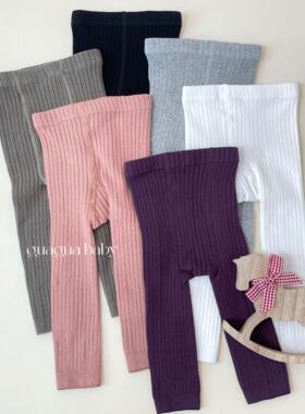 呱呱baby婴儿打底裤秋冬款男女宝宝连体裤袜加厚外穿小童九分裤子