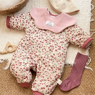 呱呱Baby新生婴儿衣服A类纯棉秋冬款宝宝连体衣保暖外出哈衣爬服