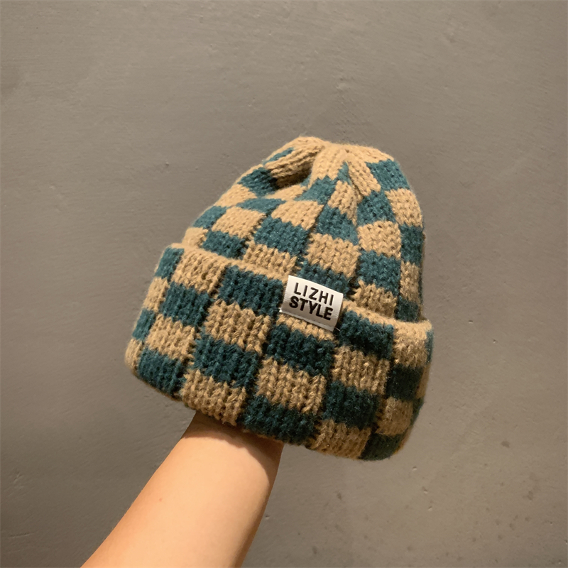 毛线帽逛街休闲女秋冬无檐