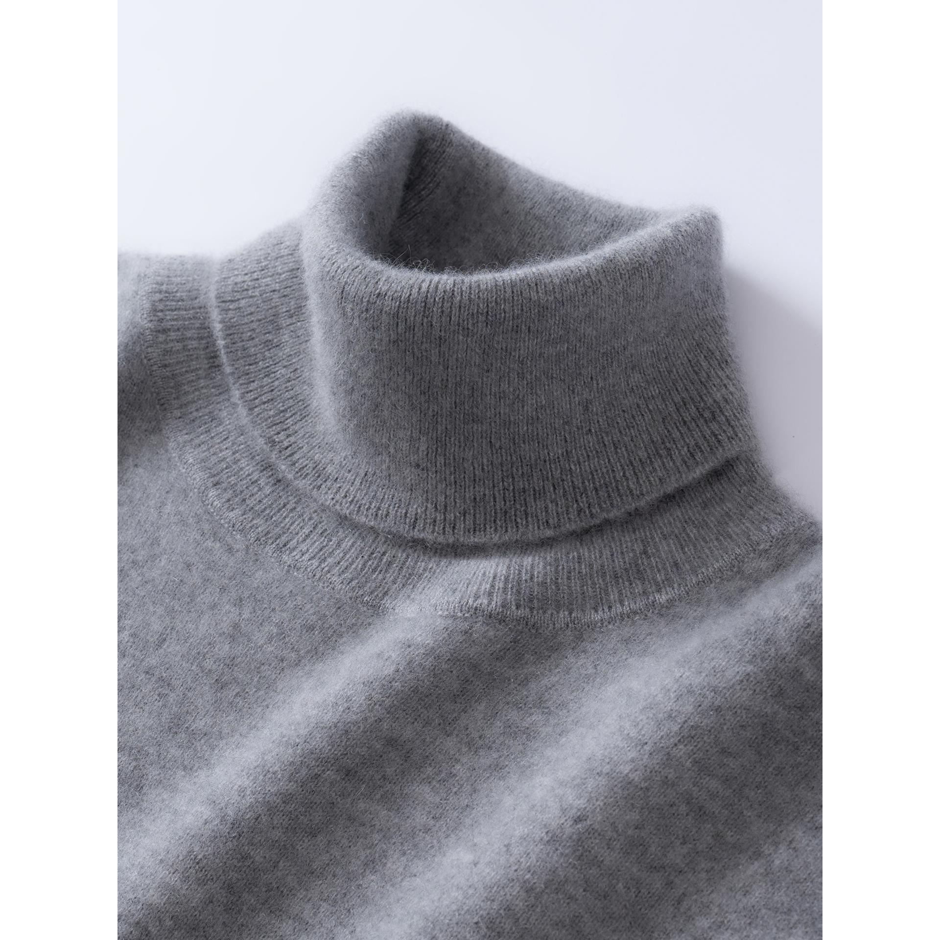 2025新款100%纯山羊绒衫男高领加厚毛衣秋冬保暖打底衫羊毛针织衫