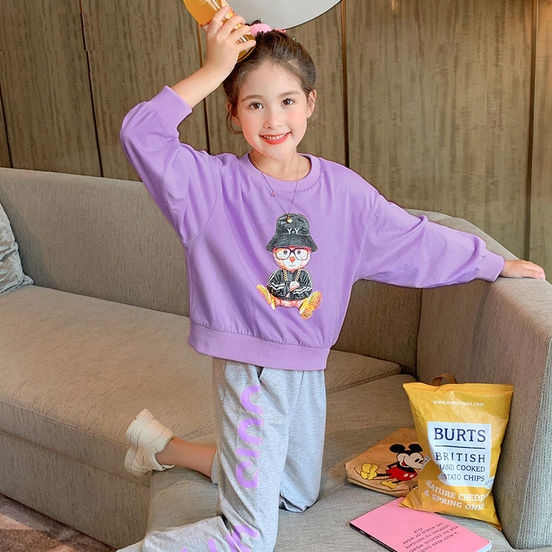 儿童春装女童运动套装2022新款