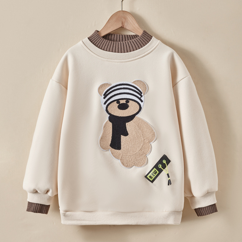 洋气儿童冬装加厚高领上衣小女孩