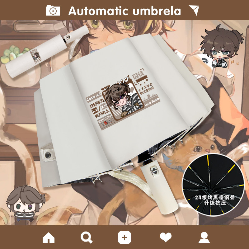 新款第五人格晴雨伞摄影师小女孩渔女抗风户外遮阳防晒自动折叠伞
