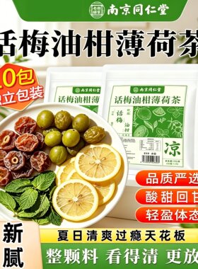 南京同仁堂乐家老铺话梅油柑薄荷茶独立包装清凉清爽夏季冷泡茶